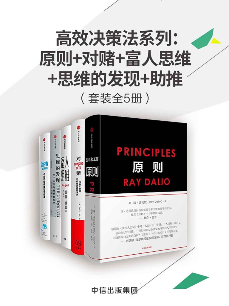 高效决策法系列：原则+对赌+富人思维+思维的发现+助推（套装全5册）(epub+azw3+mobi)